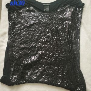 Sh30 Black Sequin Women's Top